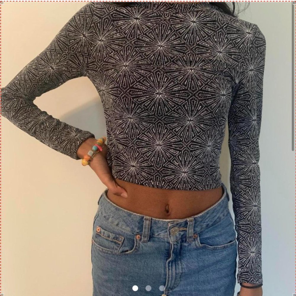 super sparkly and glittery crop top